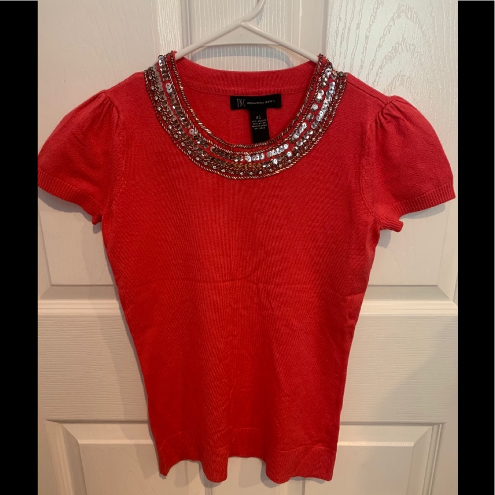 INC Knitted Blouse with Sequins